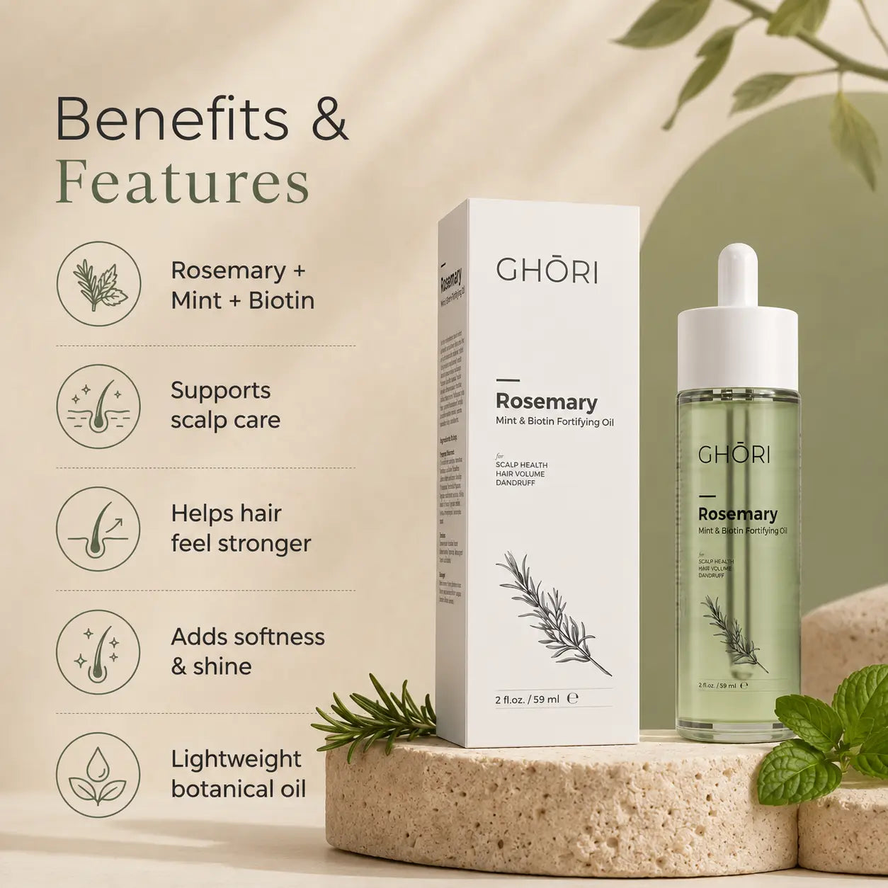 Rosemary, Mint & Biotin Fortifying Oil